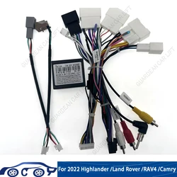 Car Radio Cable 16pin Android Wire Harness Power Adapter For 2023 Toyota Senna/Camry/RAV4 /Highlander With Canbus