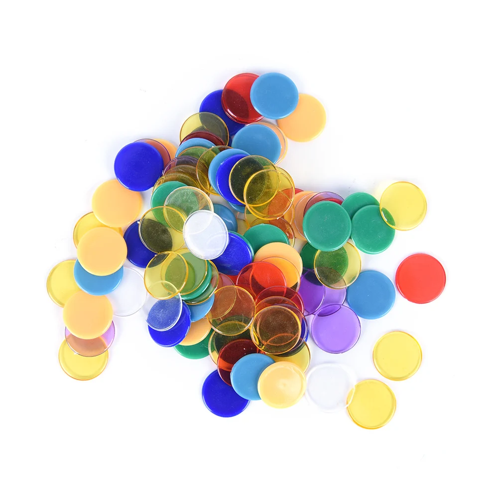 [NM]100Pcs/Bag PRO Count Bingo Markers For Bingo Game Cards 1.5cm *0.1cm[NM]