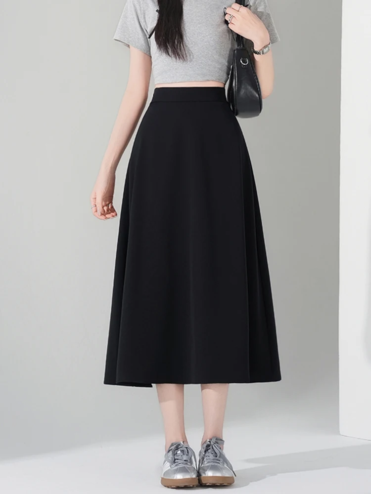 

High Waist Slim Fit A-Line Skirt Suit Women's Faion Spring New Sle Small Word All-Match Mid-Length Skirt