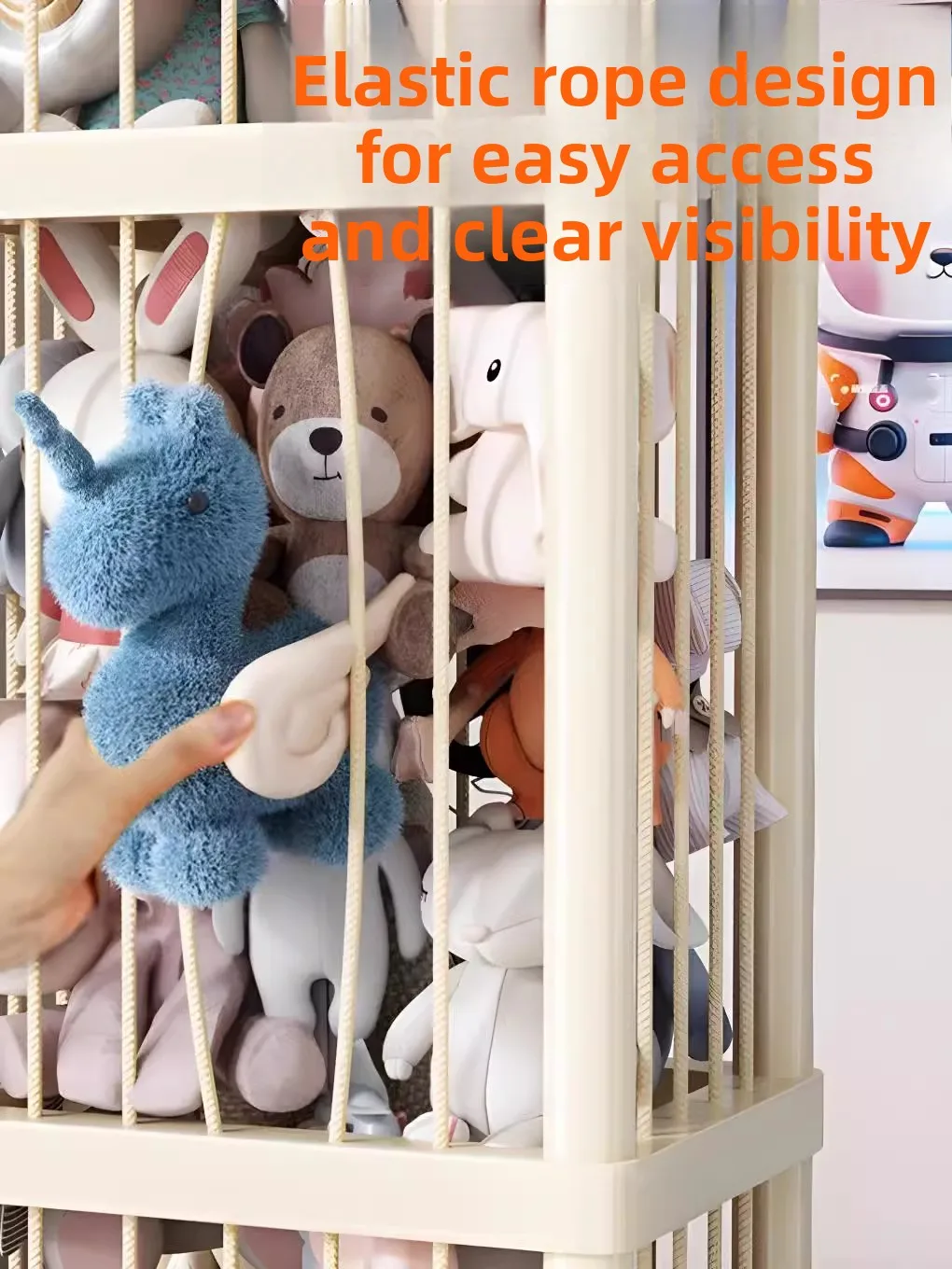 

Elastic Doll Storage Buet Plu Toy Organizer Box Children's Plaything Carrier Nordic Sle Home Storage Basket China