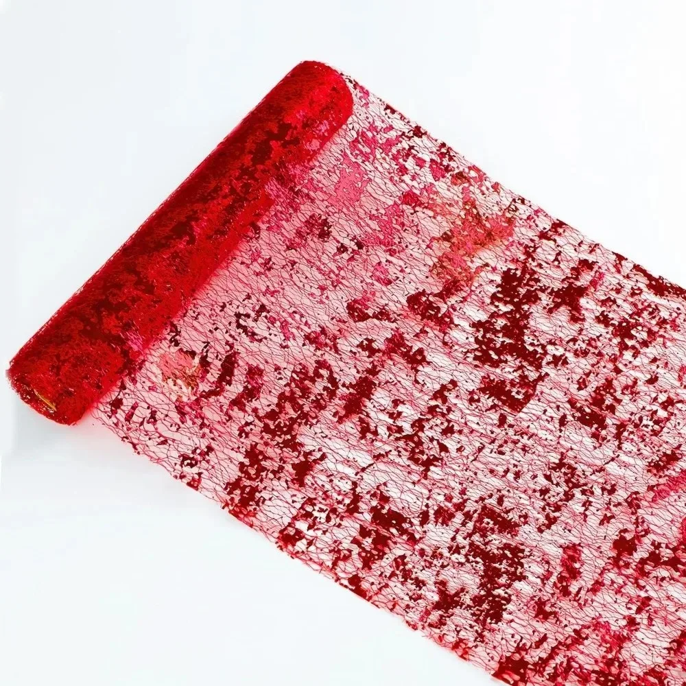 4 Stücke Sparkle Metallic Tischläufer Folie Mesh Rolle Glitzer Pailletten Weihnachten Tischläufer Dünne Tischdekoration Flagge Tischdecke