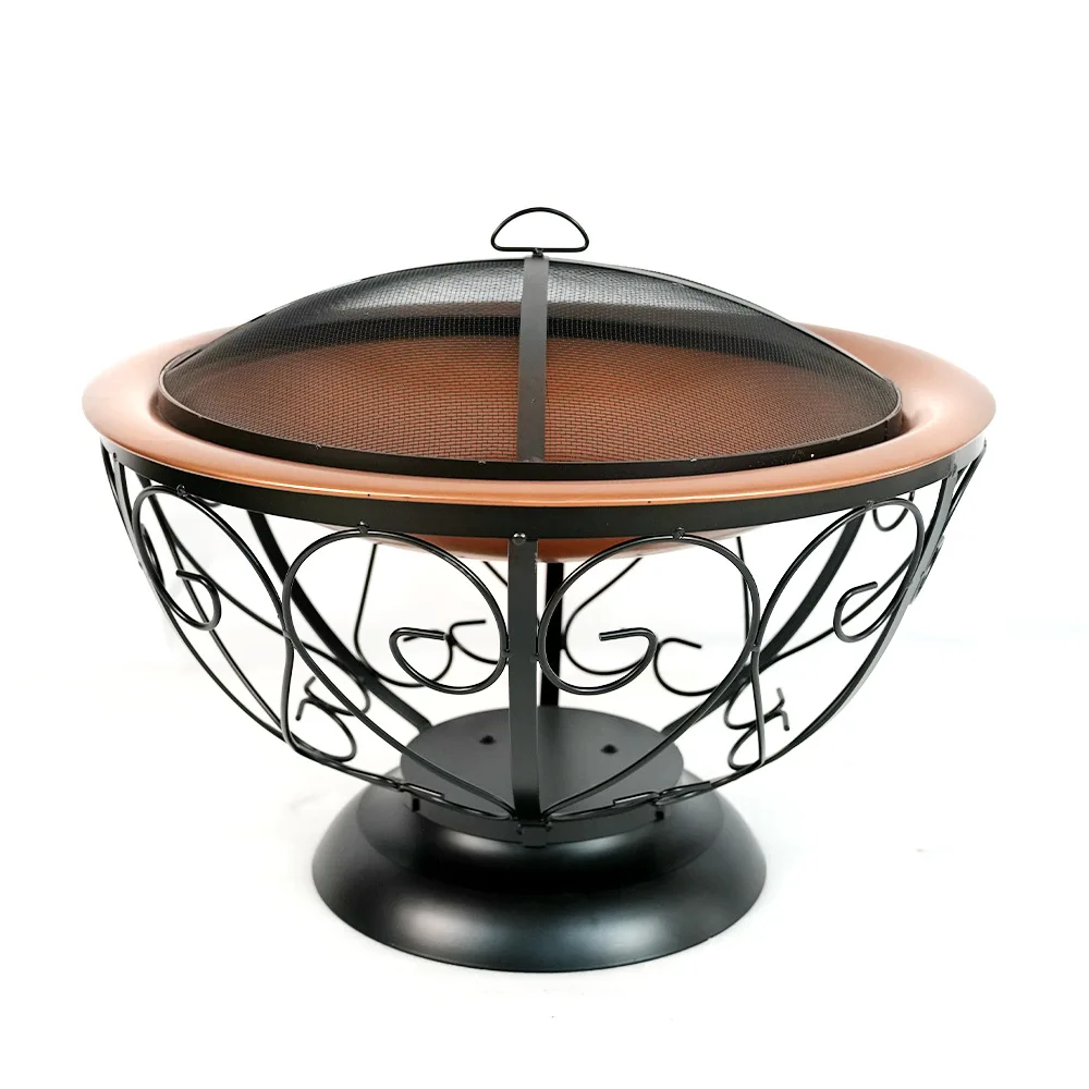 

For Color Enamel Craft Flower Basket Barbecue Heating Stove European-Style Charcoal Stove Outdoor Garden Heater Firewood