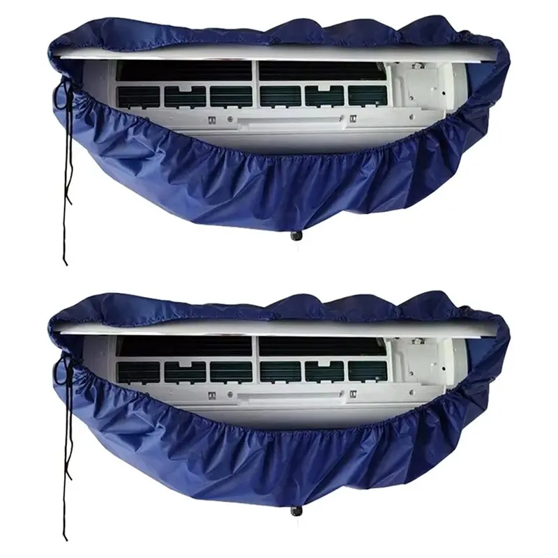 

【GIFT】Washable Mounted Dust Cleaner Bag Wash With 2M Hose 2Pcs- Air Conditioner Cleaning Cover Thickening Cleaner Bags Protectiv