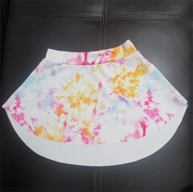 High Quality Kids Girls Children Floral Printed Nylon Spandex Running Skating Gymnastics Wear Skirts Ballet Dance Skirts