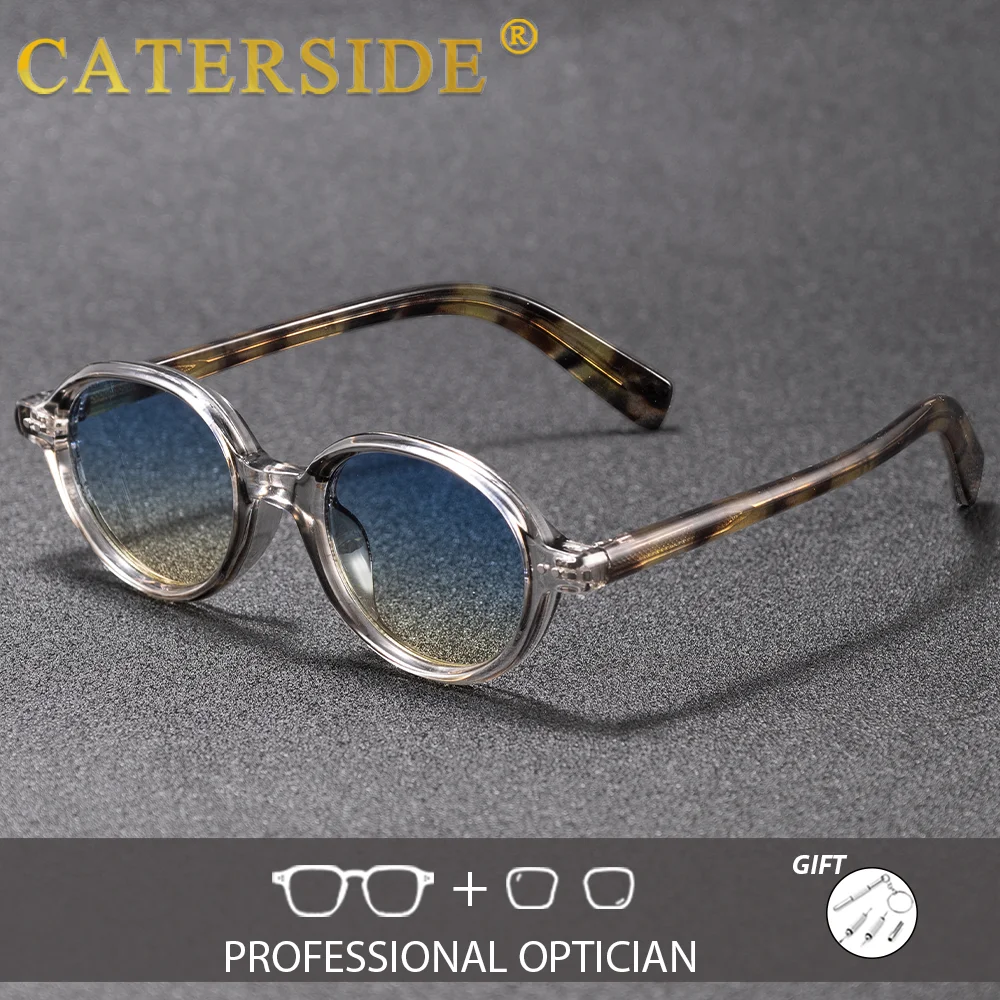 

Очки солнцезащитные CATERSIDE в ретро-стиле, унисекс, круглые, с диоптриями, на заказ, для улицы, с защитой UV400