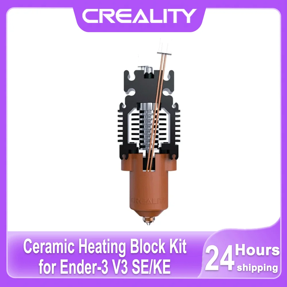 

Creality Ender-3 V3 SE/KE Ceramic Heating Block Kit-Quick-swap Nozzle Kit 60W High Flow Printing Original 3d Printer Parts