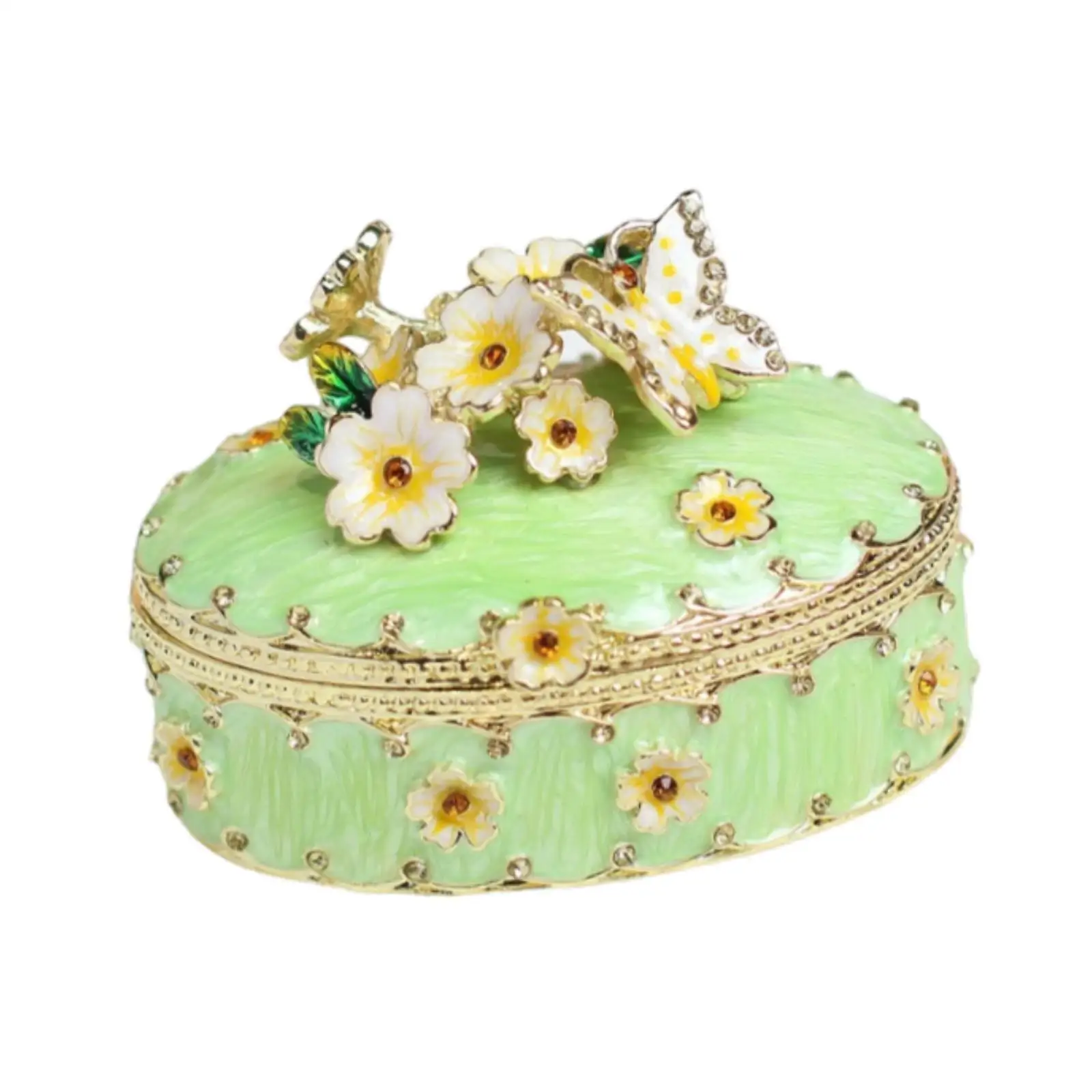 

Cherry Blossom Enamel Trinket Box Jewelry Box Keepsake Box Jewelry Storage Box for Charms Necklaces Rings Ear Studs Gift Idea