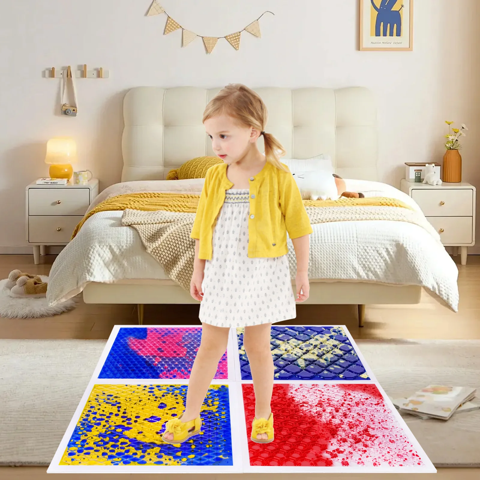 وسادة خطوات حسية للأطفال الصغار لمنطقة اللعب في الهواء الطلق - لعبة تعليمية لسجادة الأرضية الحسية لمرحلة ما قبل المدرسة للأطفال الصغار #1