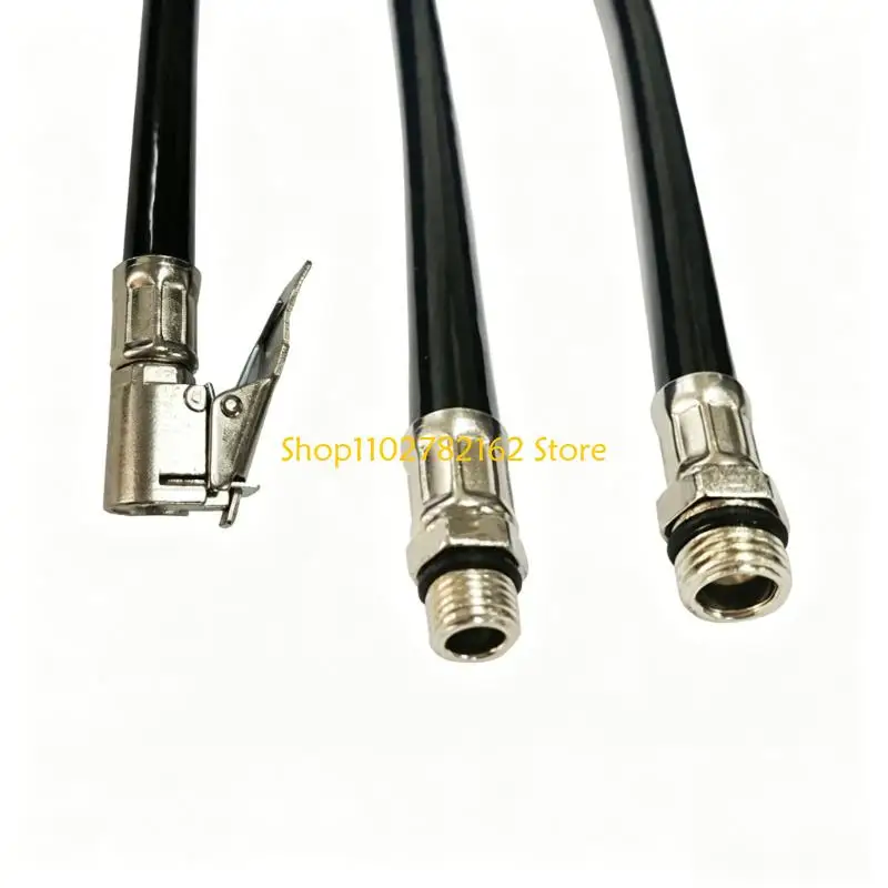 547B Air Chuck Hose for Tire Inflation, Threaded End and 37.5cm Flexible Line for Daily Garage Tire Service Work Use