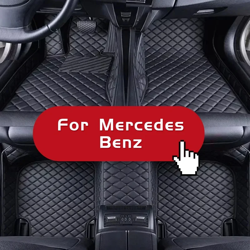 Custom NonSlip Car Floor Mats For Mercedes Benz C Class W203 2004-2007 W204 W205 W206 2023 Easy To Clean Interior Accessories