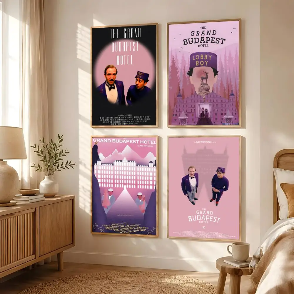 Movie The Grand Budapest Hotel Poster Poster All-match HD Waterproof Self-Adhesive Wall Art Sticker For Home Bedroom