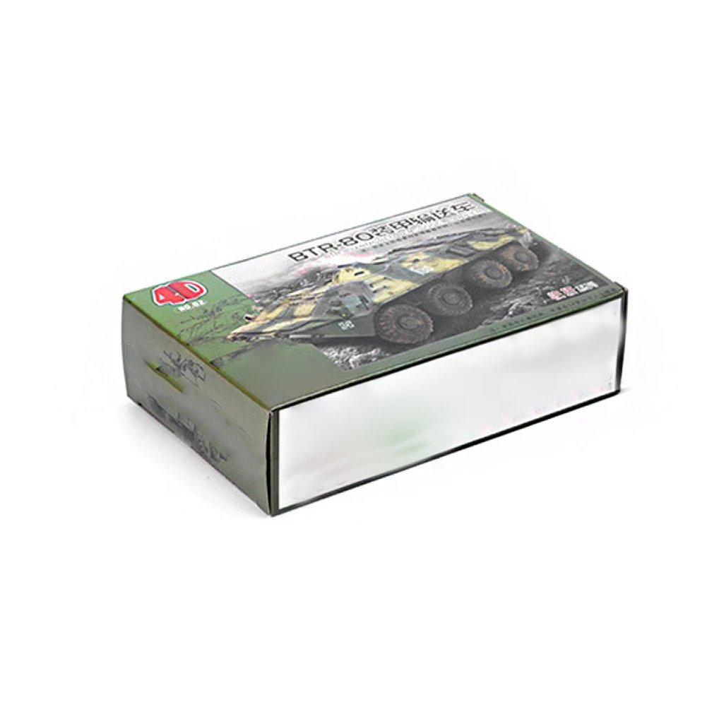 1:72 Camion BTR 80 Veicolo blindato a ruote Senza colla Modello di assemblaggio 4D Kit modello di auto giocattolo militare per la raccolta