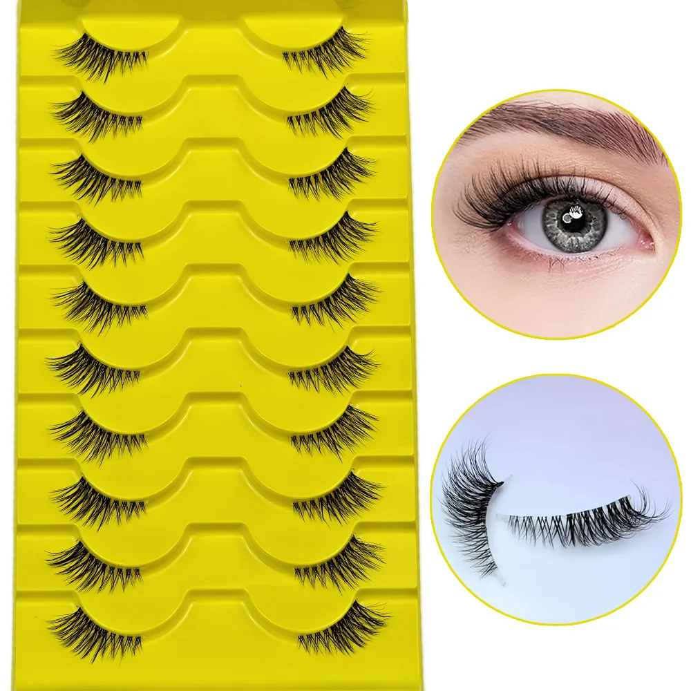 Cílios postiços finos naturais 15mm cílios de vison fofos 3d curvados cílios de gato falsos multipack mais sexy, charmoso e atraente
