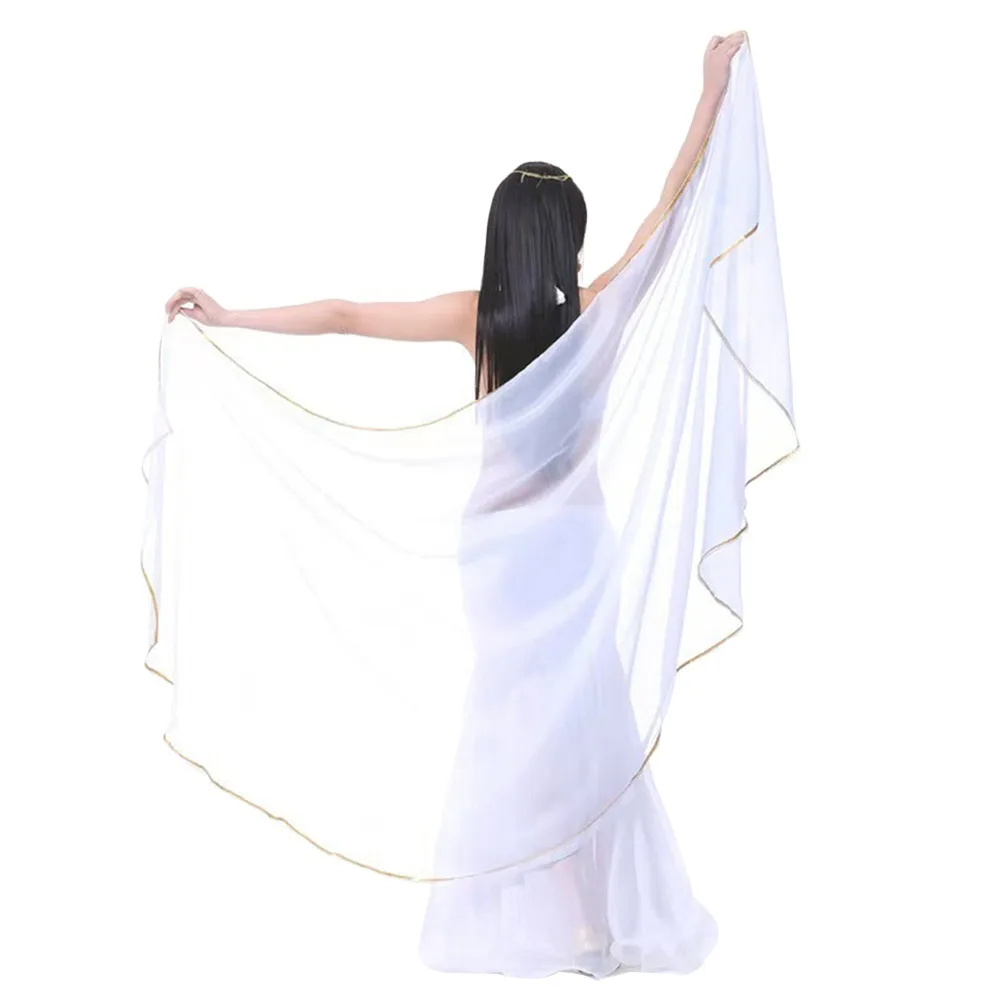 

Fashion Light Belly Dance Veils Silk Long Latin Belly Dance Shawls Women Scarf Chiffon Dancing Scarf Dance