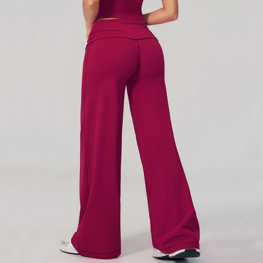 Yoga Pants High Waisted Wide Leg Pants Women's Flared Bottom Straight Leg Sports Pants Outdoor Casual Pants Fitness Flared Pants