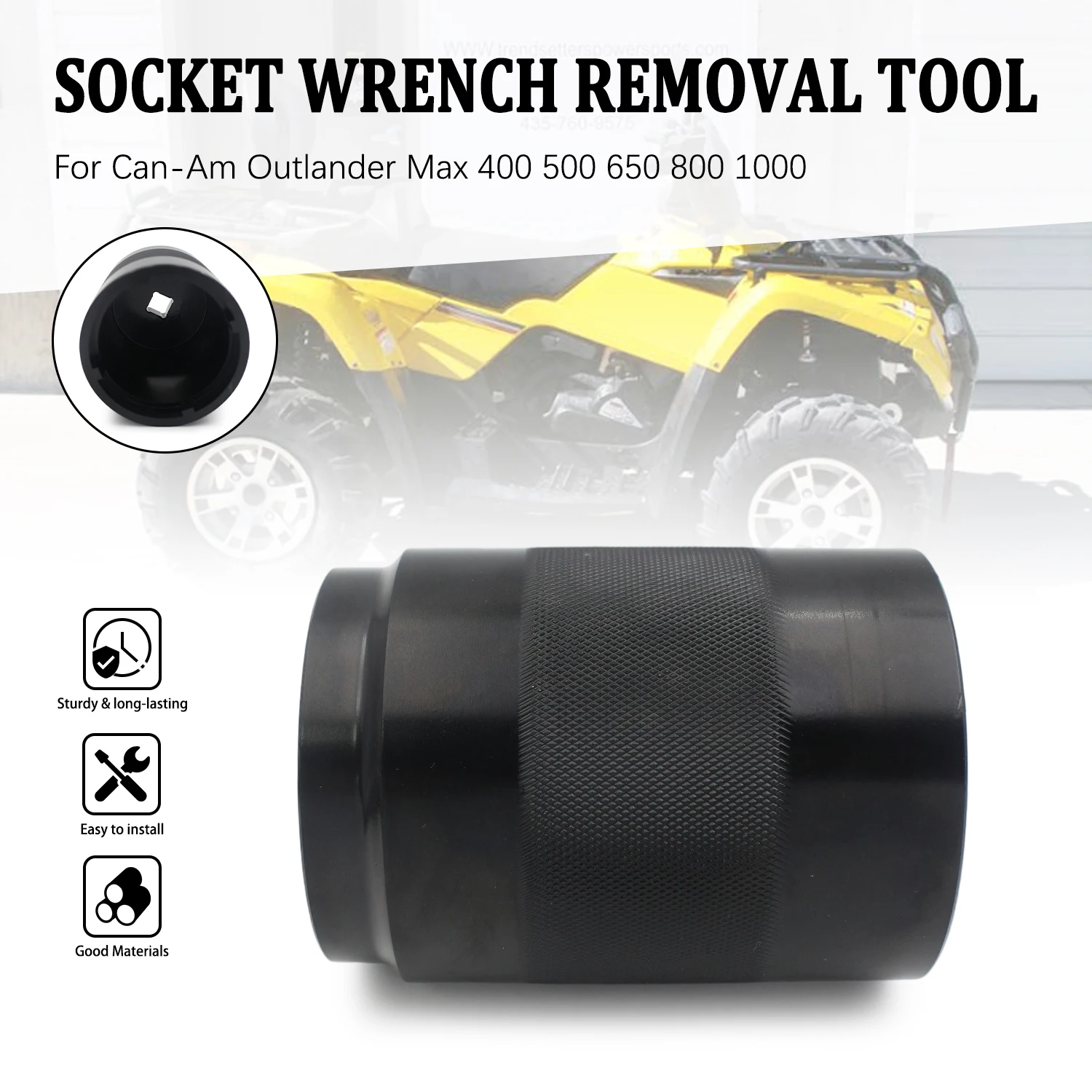 Anti-slip Knurled Trailing Arm Nut Removal Socket Tool For Can-Am ATV Renegade 500 850 Outlander Max 400 650 800 800R 1000