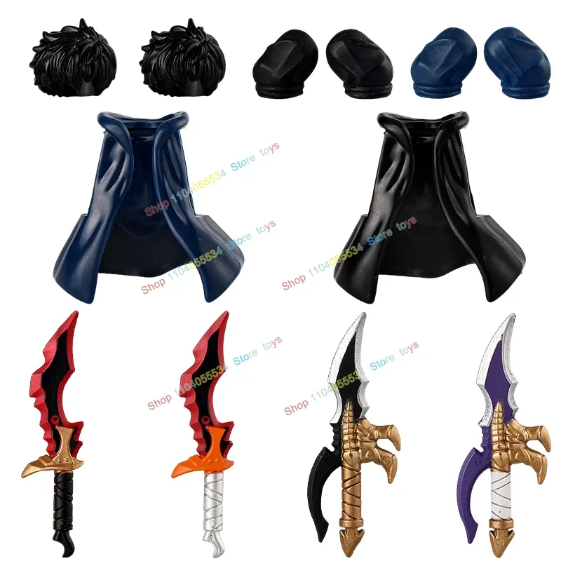 MOC animación Cheng Xiaoyu bloques de construcción cuchillo accesorios Anime figuras de acción líder modelos juguetes para niños regalos de cumpleaños