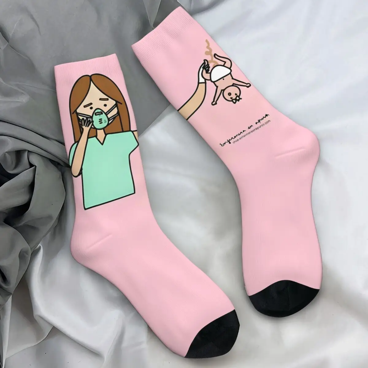 Enfermera En Apuros Nurse (18) Socks Winter Stockings Harajuku Men Quality Socks Design Climbing Anti Slip Socks