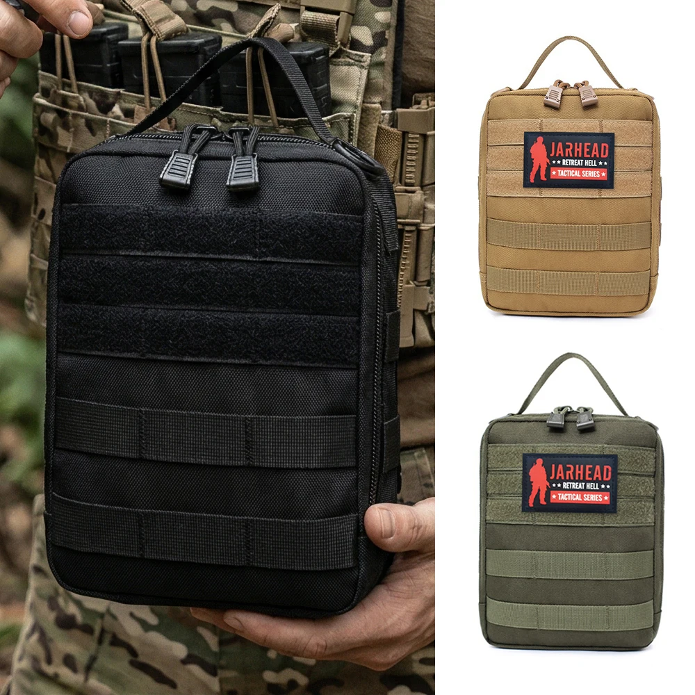 Tactical MOLLE First Aid Pouch Nylon Water Resistant EDC Medical Bag Organizer for Outdoor Hiking Camping Hunting view 6