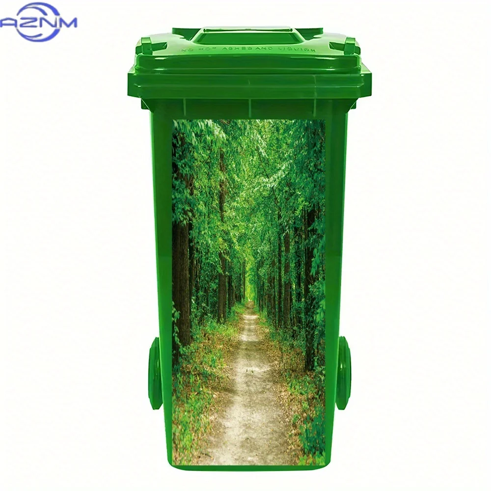 1pc of a Shaded Woodland Trail Featuring Greenery - a Nature-Inspired PVC Wall Sticker for Home Decoration, Suitable for Trash