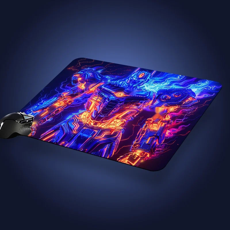 Mauspad aus Naturkautschuk, 43 Muster, 2 Größen, rutschfeste Schreibtischunterlage, Büro- und Gaming-Mauspad, Tier- und Flammendesign – Detail 7