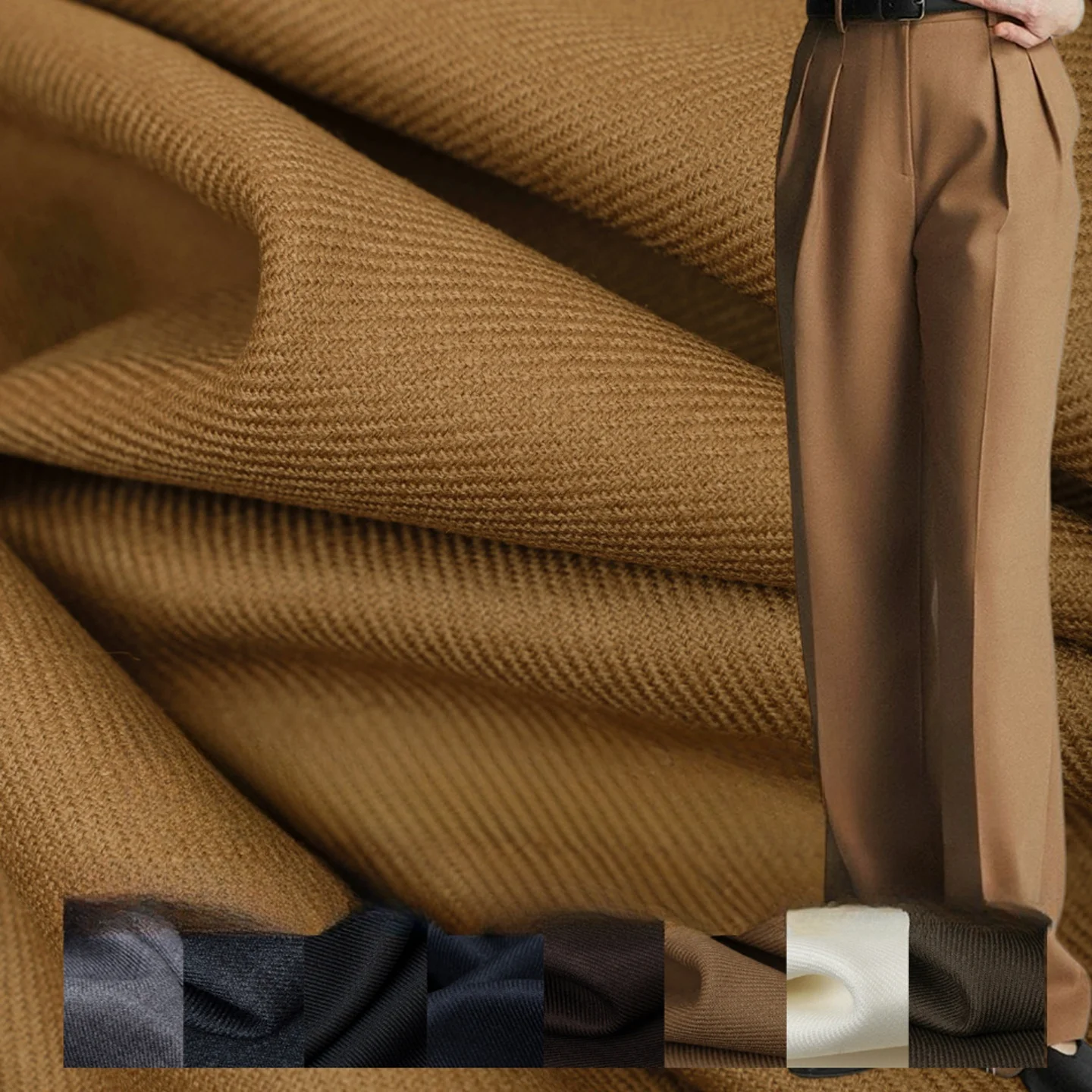 

Ткань из 100% чистой шерсти — тяжелый зимний костюм — 39x59 дюймов — для пальто, костюмов и официальной одежды