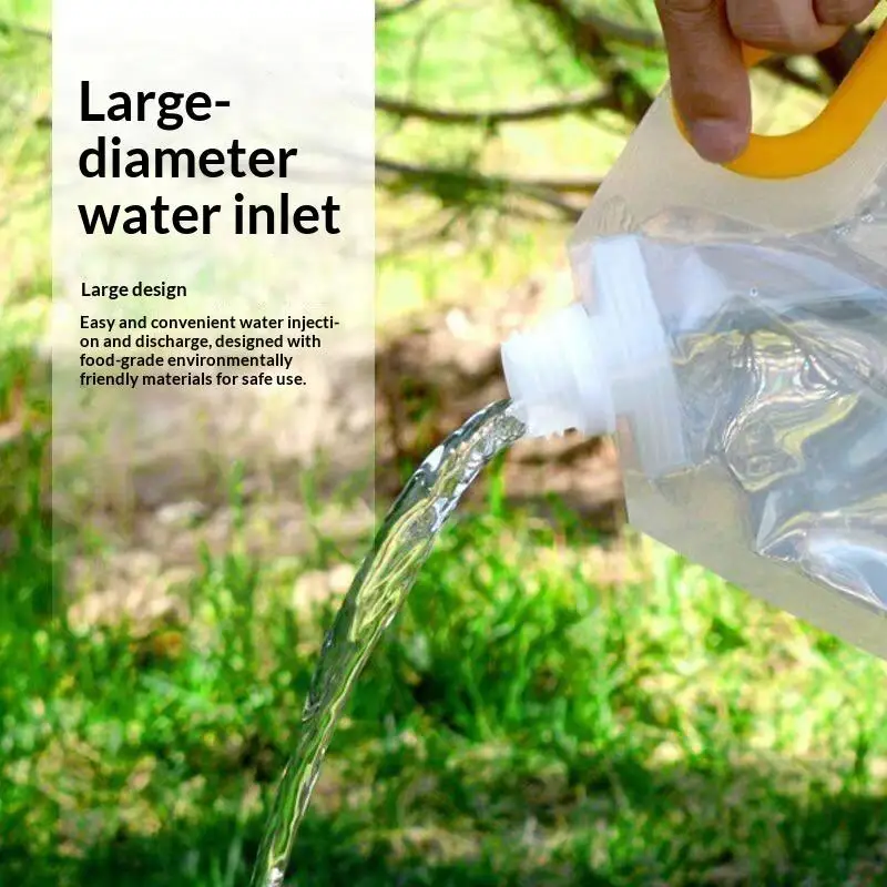 Reusable Clear Flasks 1Pc 1L 1.5L 2.5L 5L 10L Drinking Bags Foldable Container Portable Drink Storage for Sport Events