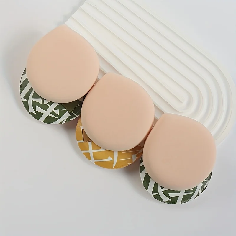 6個のベルベットメイクアップスポンジ - 液体/クリーム用のラテックスフリーのデュアルウェット/ドライブレンダー |   敏感肌用低刺激性トラベルキット