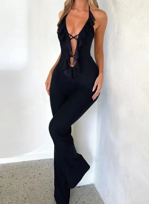 Y2K – Camisole Sexy, pantalon ajusté, combinaison pour femme, vêtements pour femmes, automne et hiver 2025