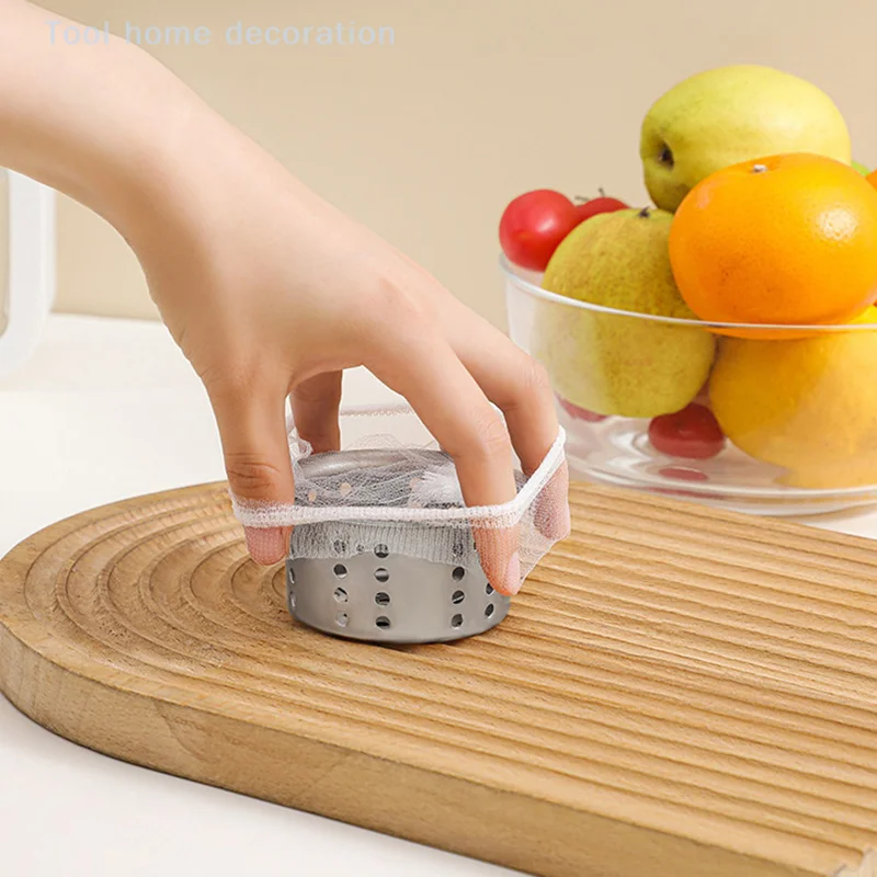 100 قطعة بالوعة المطبخ القابل للتصرف FilterMesh المجاري القمامة تصفية وجبة بقايا بركة شبكة حقيبة الصرف شاشة بالوعة شبكة نفايات