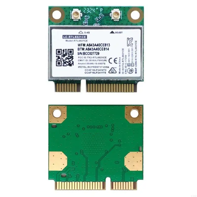 C90F 에너지 효율적인 무선 네트워킹 카드 RTL8821CE Wi -Fi 6 어댑터 저전력 소비 장치.