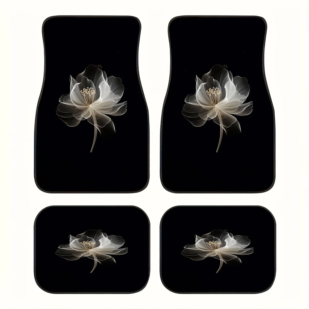 

A Set Of Four Crystal For Pattern Car Floor Mats, Universal Non-Slip Protection And Dust-Proof Front And Rear Mats, Automotive I