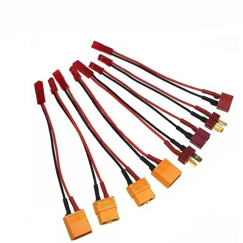 Mismatch‑Fix RC Power Conversion 20AWG Silicone XT60/30 T‑Plug to JST Male Female Connector for Airplane FPV Drone Accessories