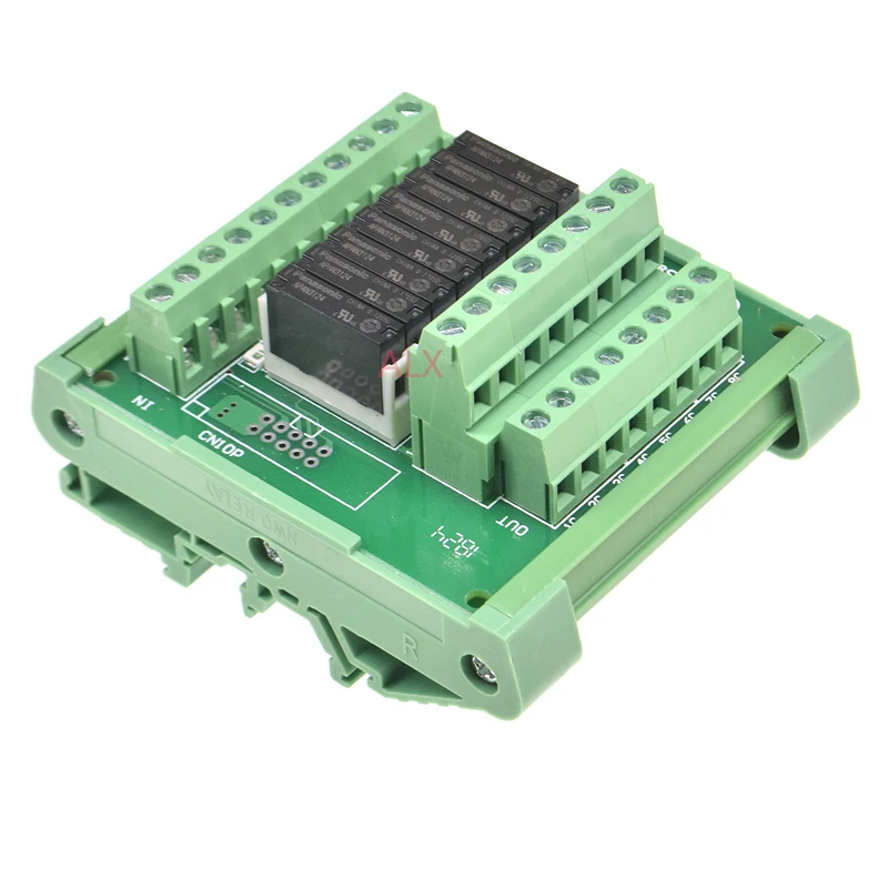8 Channels relay module C45 DIN Rail Mount APAN3105 APAN3112 APAN3124 1NC 5A 5V 12V 24V DC PNP NPN PLC control