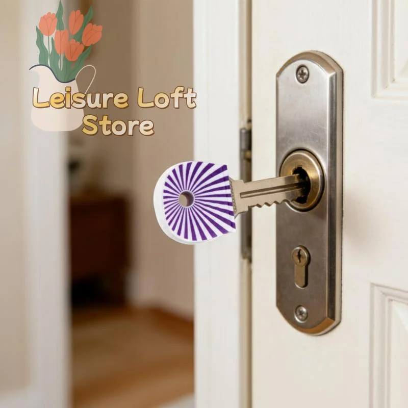 10PCS Silicone Key Protective Covers Anti Slip Key Cap Identification Tags for Secure Key Labeling at Home Office