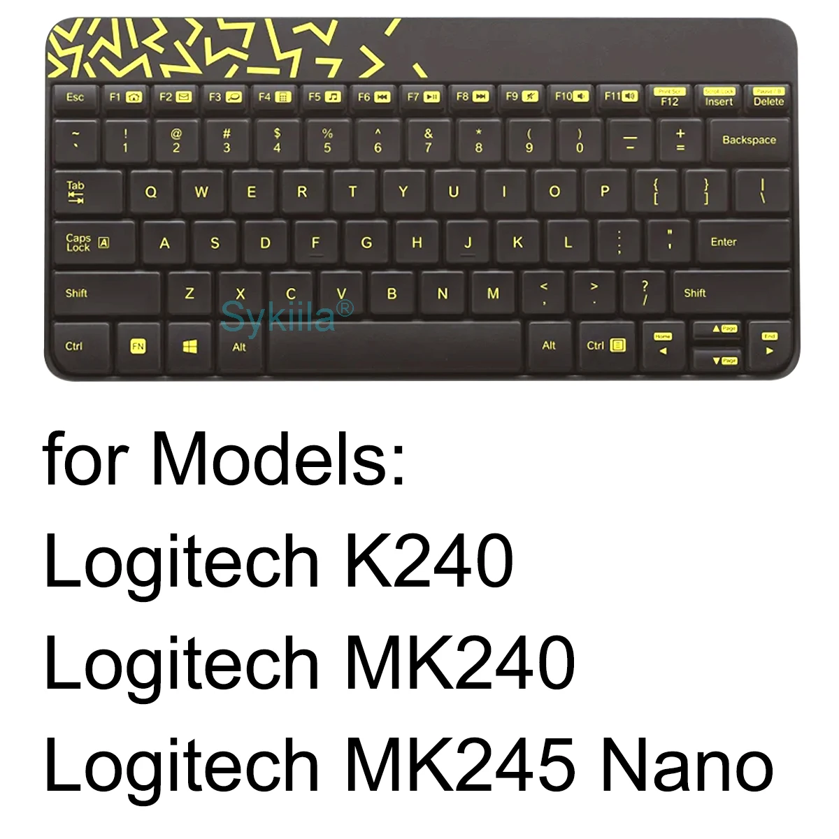 Keyboard Cover for Logitech K240 MK240 MK245 Nano for Logi Mechanical Wireless Protective Protector Skin Case Clear Silicone TPU