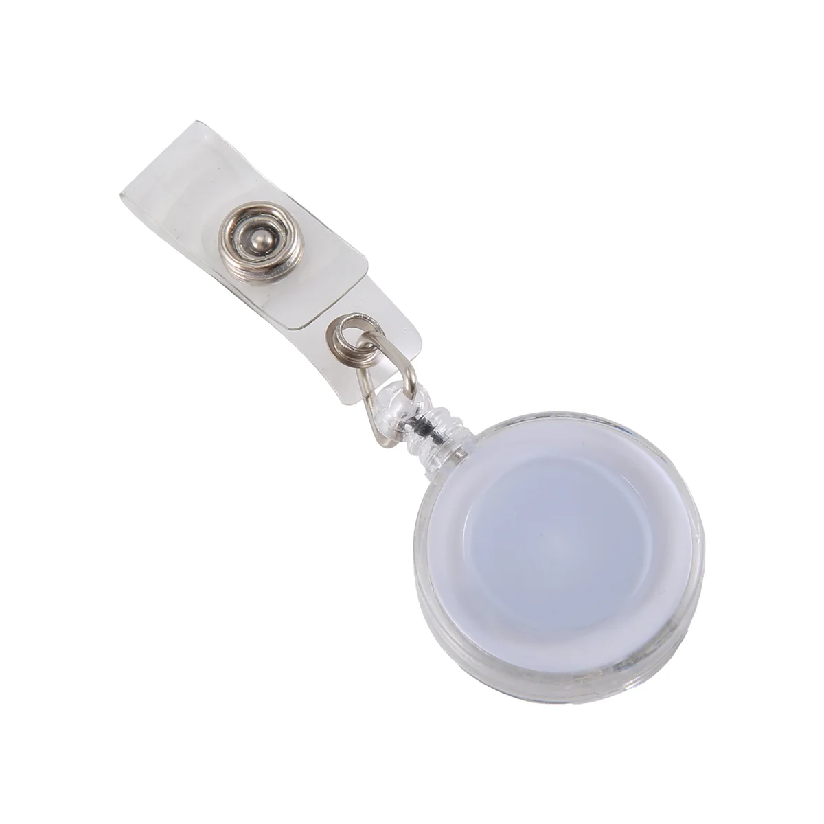 Retractable Ski Pass ID Card Badge Holder Key Chain Reels With Clip White TQ