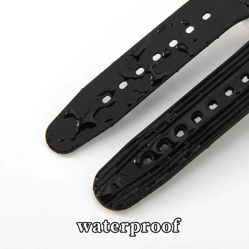 Convex Rubber Silicone Watch Strap for Bvlgari DP42C14SVDGMT 8mm 22mm 22 * 7mm Accessories DIAGONO Series Watchband