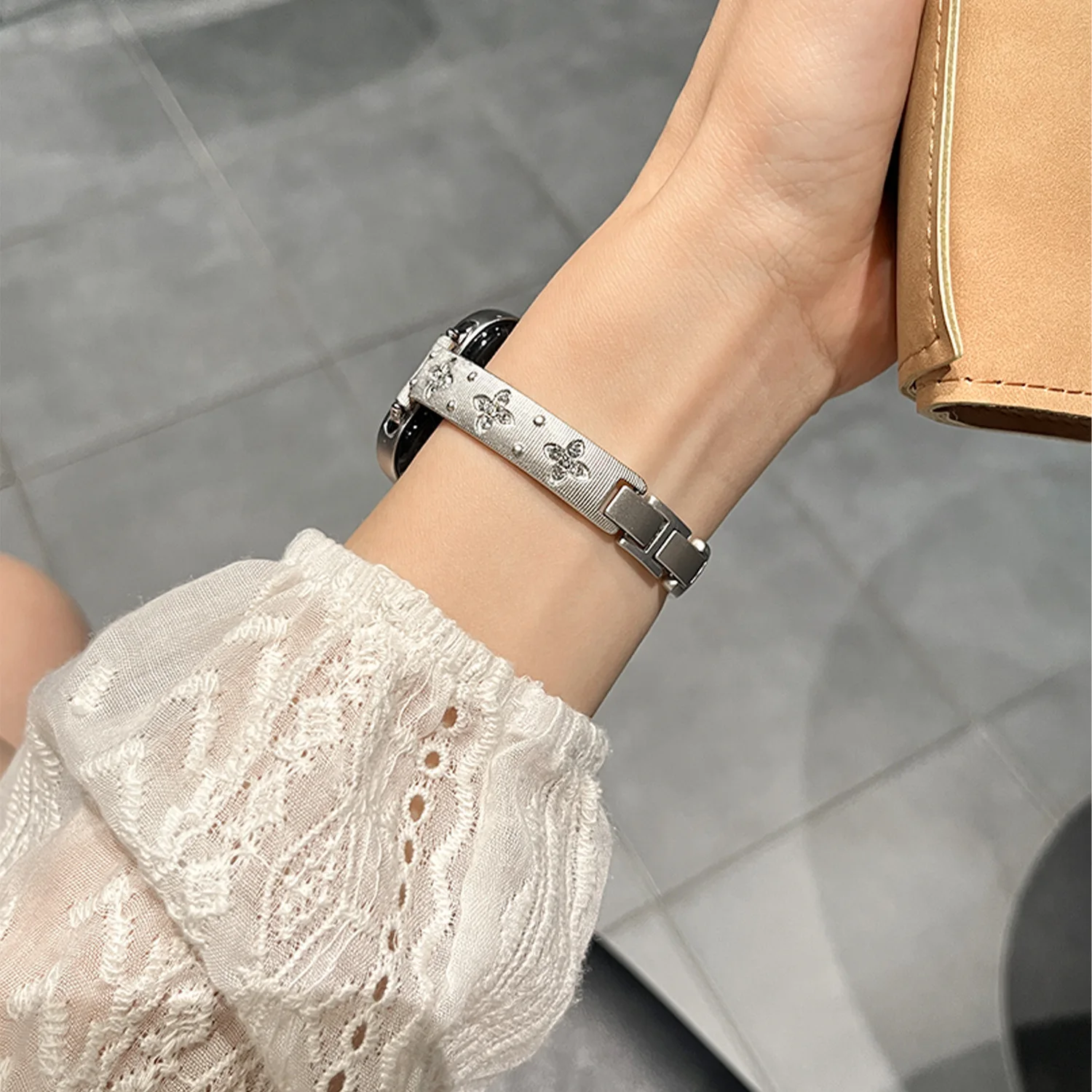 สายโลหะสําหรับนาฬิกา Huawei Fit3 สําหรับนาฬิกา HUAWEI Fit2/Fit Sport Correa สร้อยข้อมือสแตนเลสสายรัดข้อมือผู้หญิง