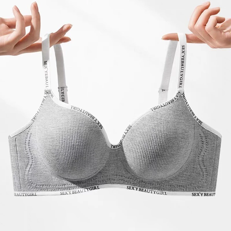 FINETOO Wireless Push Up Bras Seamless Invisible Bralette Anti-Sagging Comfortable for Small Chest Female Breathable Underwear