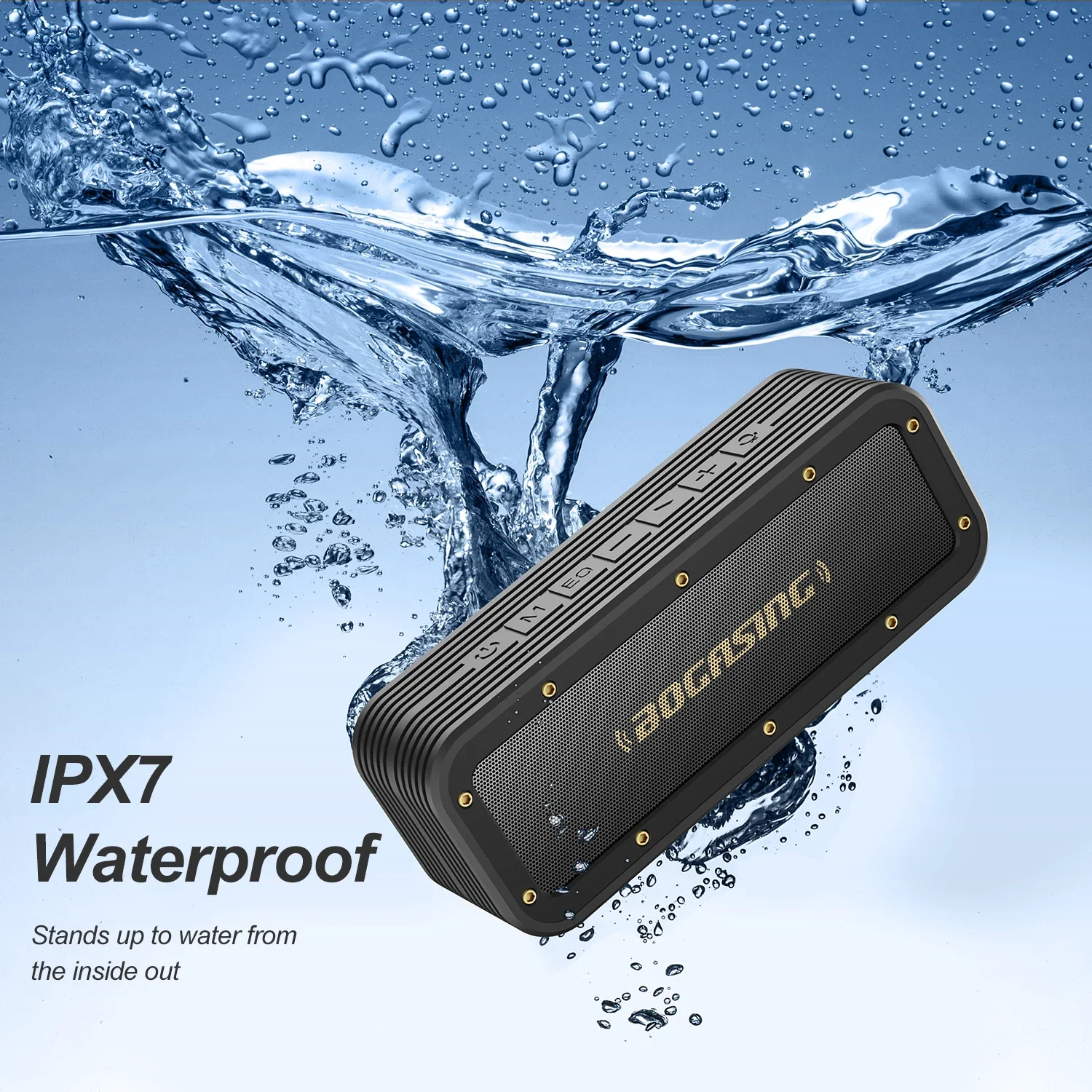 Bogasing m4 alto-falante bluetooth 40w coluna de som sem fio baixo estendido ao ar livre ipx7 à prova dwaterproof água portátil subwoofer estéreo surround