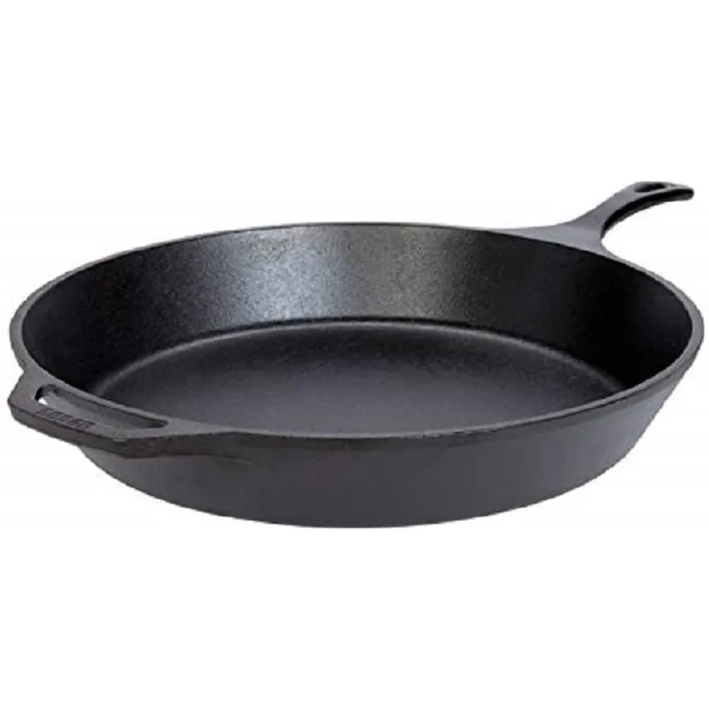 15インチ鋳鉄製プレシーズニングスキレット – シグネチャーティアドロップハンドル - オーブン、コンロ、グリル、またはオーバーで使用