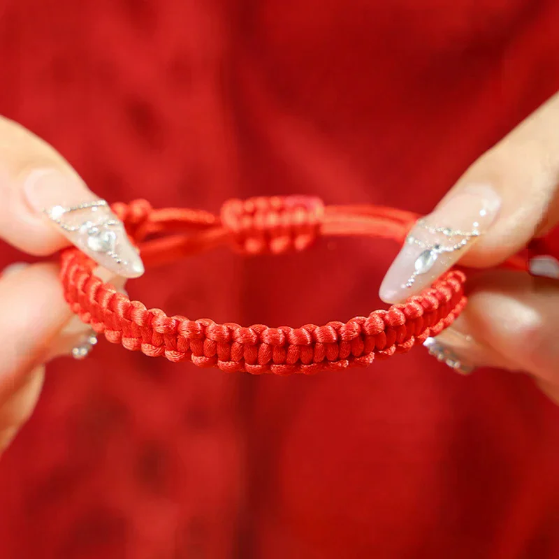 1PCS Simple Red String Braided Bracelet Lucky Bracelets For Protection Good Luck For Success Amulet Jewelry Decor