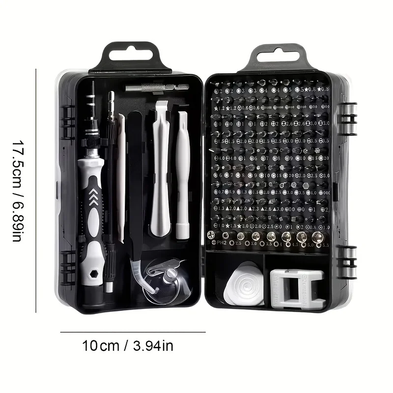 

115 in 1 Precision Screwdriver Set Essential Home Repair Tool Kit with Hex and Phillips Screwdriver Bits