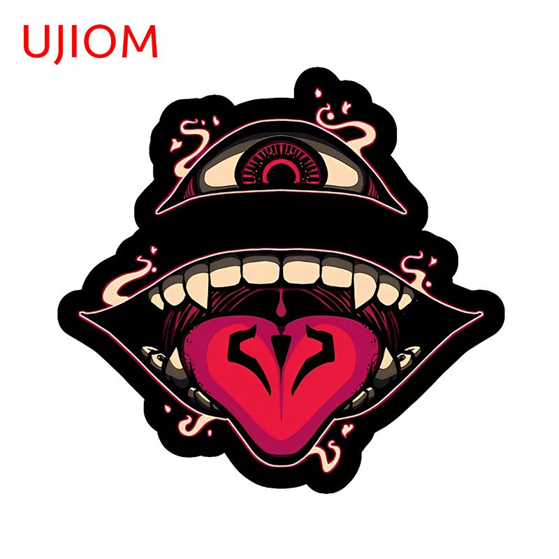 UJIOM 13cm × 12.4cm Creative Sukuna Cool Wall Sticker Personal Character Symbol Design Room Decor Decals Simple Bathroom Murals