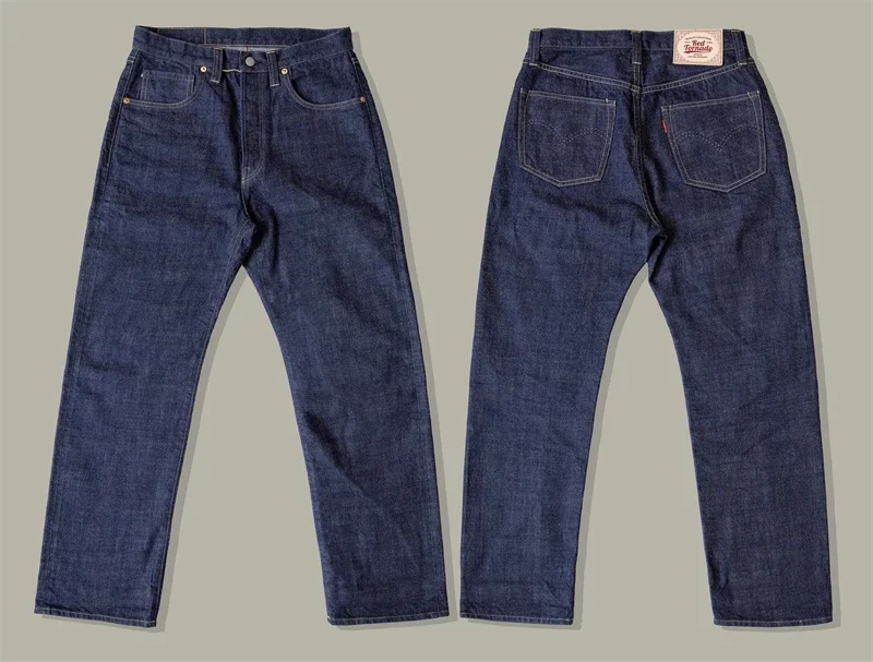 

Red Tornado WW2 Model High Waist Loose Straight Men's Jeans 14oz Selvedge Denim Pants