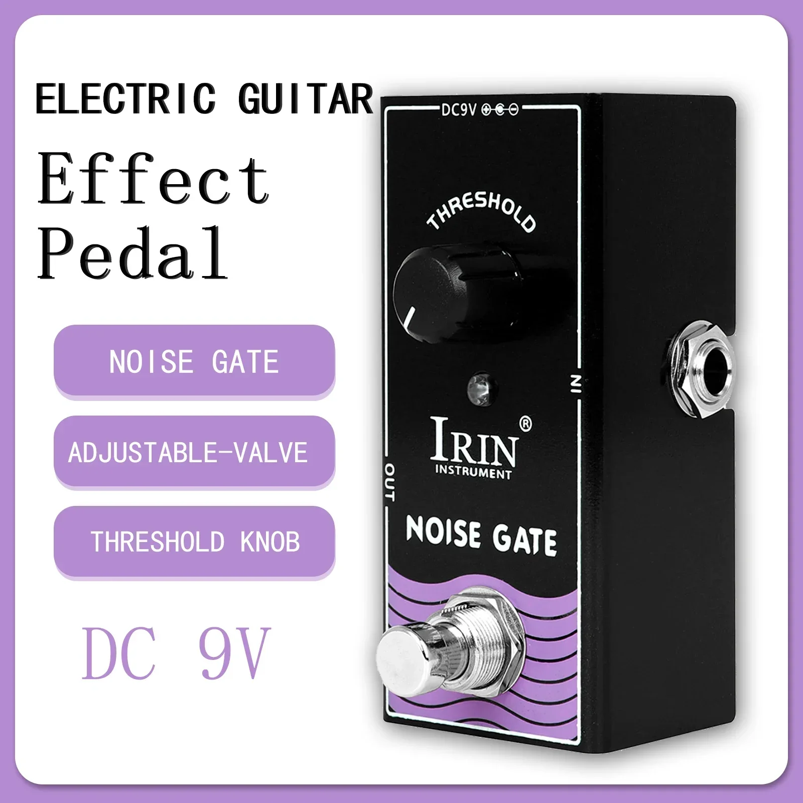 IRIN RF-15 Noise Gate Elektrische Guitarra Effekt Pedal Einstellbare Schwelle Noise Gate Effekt True Bypass Pedal Gitarre Teile