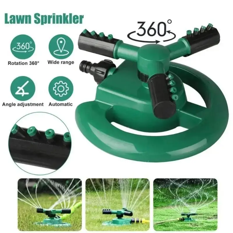 360° Automatic Rotating Irrigation Sprinkler For Lawn Large Area Coverage Landscaping Spray Sprinkler Head Garden Supply