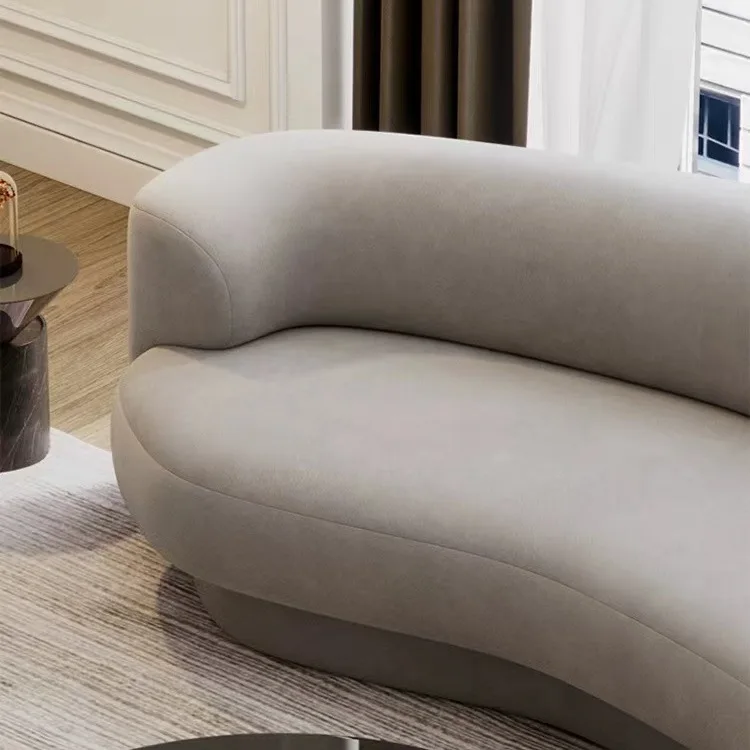 Curved Italian Minimalist Special-shaped Sofa Designer Beauty Salon Small Apartment Living Room Clothing Store Leisure Reception