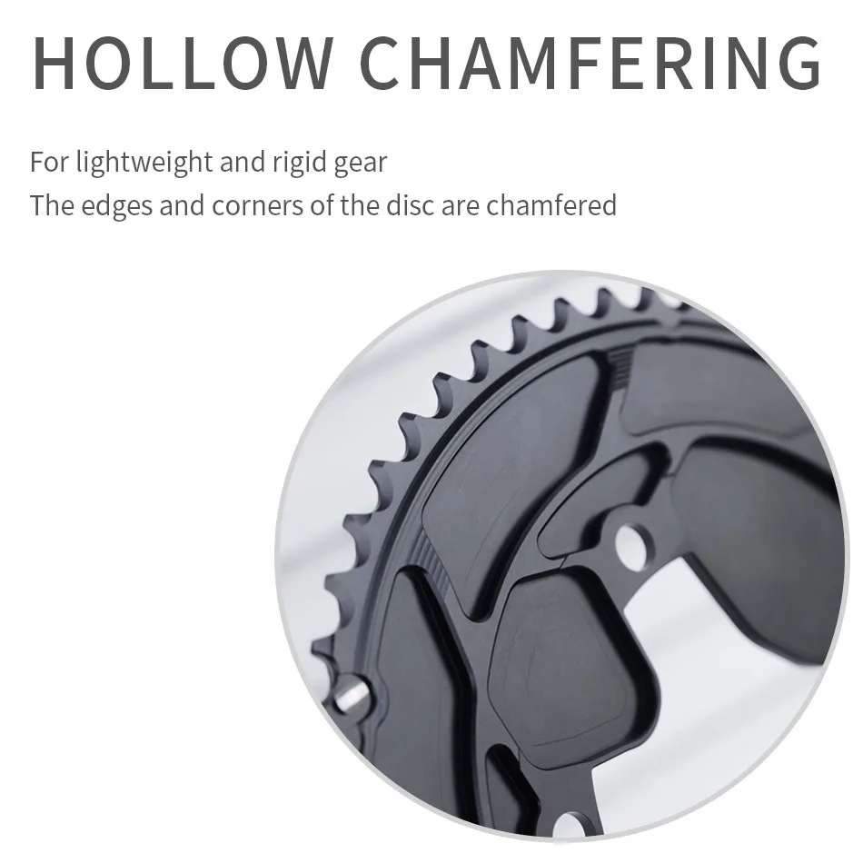 Pass Quest 110 BCD 4 Bolt Chainring for Shimano Ultegra 8100 Dura